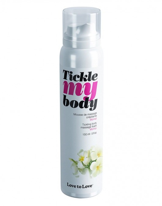 Массажная хрустящая пенка Tickle My Body Monoi с ароматом моной - 150 мл. - Love to Love - купить с доставкой в Омске