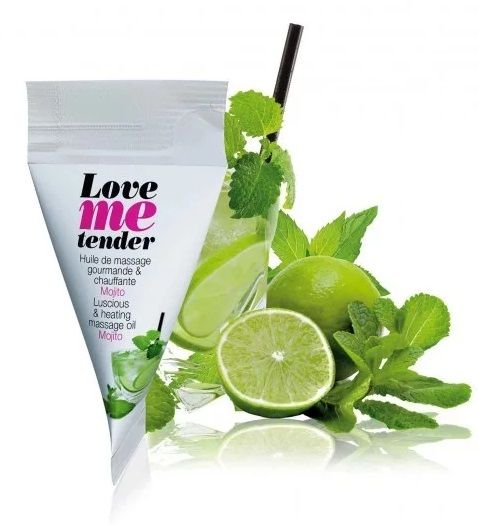 Съедобное согревающее массажное масло Love Me Tender Mojito с ароматом мохито - 10 мл. - Love to Love - купить с доставкой в Омске