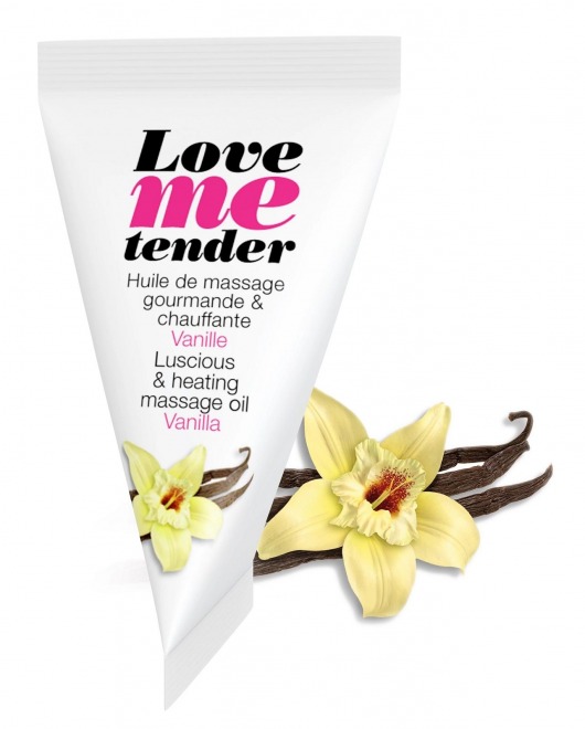Съедобное согревающее массажное масло Love Me Tender Vanilla с ароматом ванили - 10 мл. - Love to Love - купить с доставкой в Омске