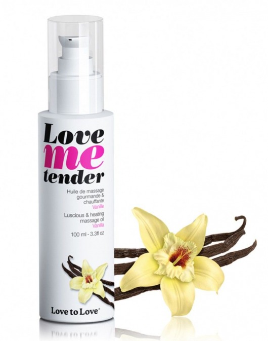 Съедобное согревающее массажное масло Love Me Tender Vanilla с ароматом ванили - 100 мл. - Love to Love - купить с доставкой в Омске