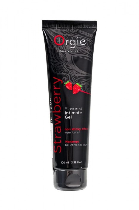 Интимный гель на водной основе Lube Tube Strawberry с клубничным вкусом - 100 мл. - ORGIE - купить с доставкой в Омске
