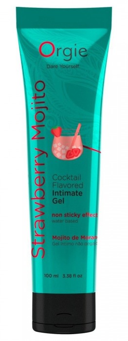 Съедобный интимный гель Orgie Lube Tube Cocktail Strawberry Mojito - 100 мл. - ORGIE - купить с доставкой в Омске