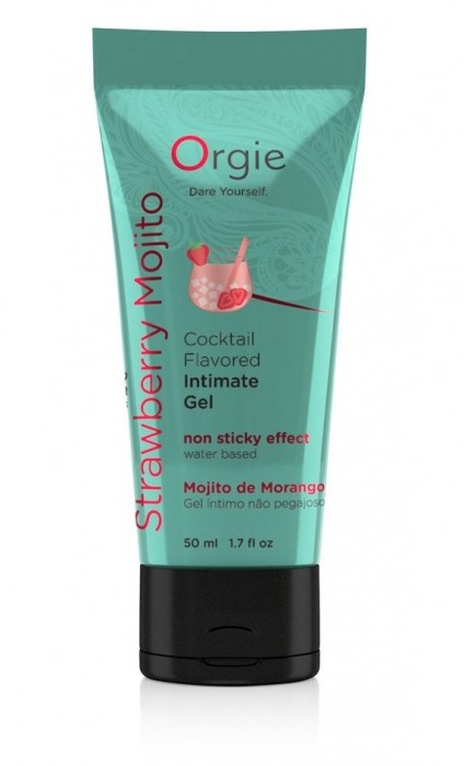 Съедобный интимный гель Orgie Lube Tube Cocktail Strawberry Mojito - 50 мл. - ORGIE - купить с доставкой в Омске