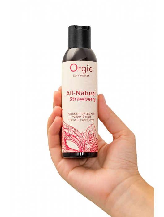 Интимный гель на водной основе All-Natural Strawberry с ароматом клубники - 150 мл. - ORGIE - купить с доставкой в Омске