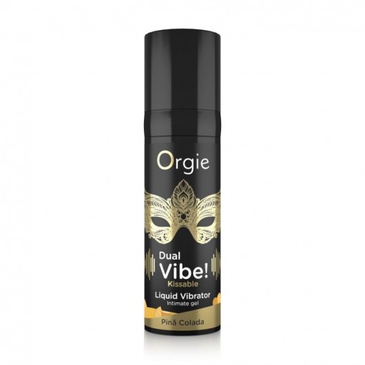 Съедобный гель Dual Vibe Pina Colada с эффектом вибрации и вкусом коктейля пина колада - 15 мл. - ORGIE - купить с доставкой в Омске