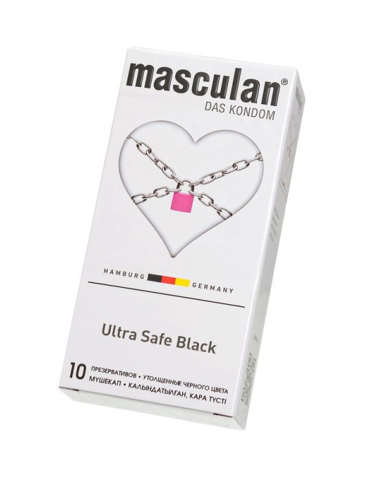 Ультрапрочные презервативы Masculan Ultra Safe Black - 10 шт. - Masculan - купить с доставкой в Омске