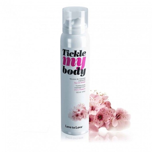 Массажная хрустящая пенка Tickle My Body Cherry Blossom с ароматом вишневого цвета - 150 мл. - Love to Love - купить с доставкой в Омске