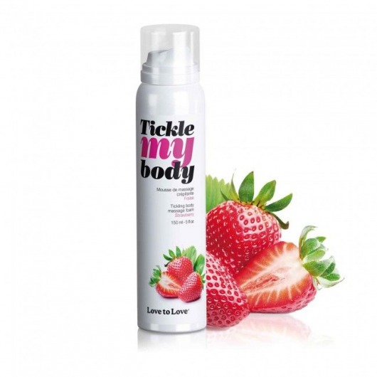 Массажная хрустящая пенка Tickle My Body Strawberry с ароматом клубники - 150 мл. - Love to Love - купить с доставкой в Омске