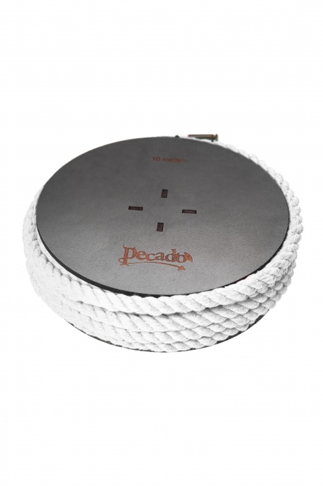 Белая веревка для шибари на катушке - 10 м. - Pecado - купить с доставкой в Омске