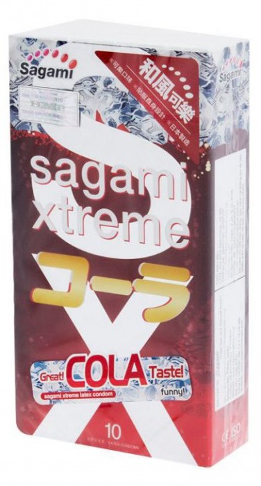 Ароматизированные презервативы Sagami Xtreme COLA - 10 шт. - Sagami - купить с доставкой в Омске