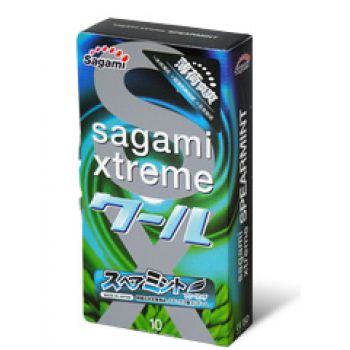 Презервативы Sagami Xtreme Mint с ароматом мяты - 10 шт. - Sagami - купить с доставкой в Омске