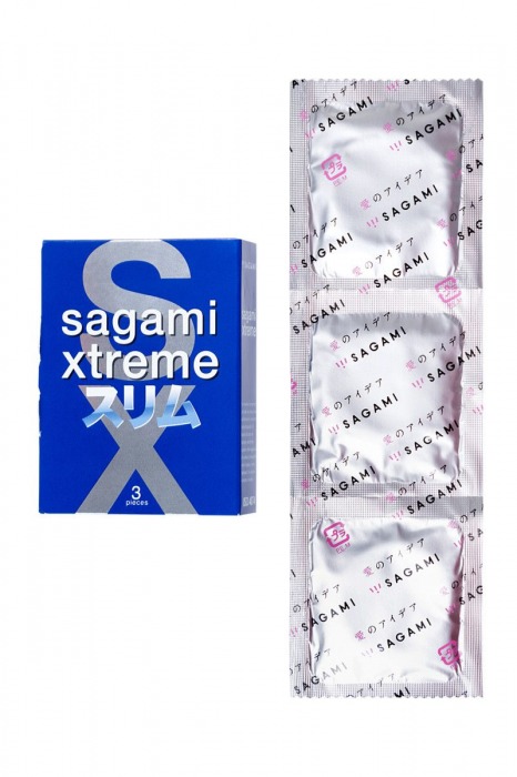 Розовые презервативы Sagami Xtreme FEEL FIT 3D - 3 шт. - Sagami - купить с доставкой в Омске