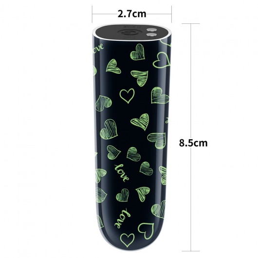 Мини-вибратор Rechargeable Glow-in-the-dark Heart Massager - 8,5 см. - Lovetoy