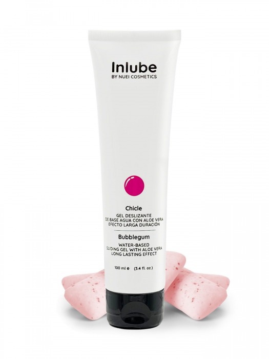 Лубрикант на водной основе Nuei Inlube с алоэ вера и ароматом бабл-гам - 100 мл. - Nuei cosmetics - купить с доставкой в Омске