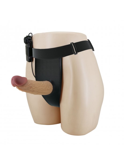 Полый вибрострапон на регулируемых трусиках Draven - 17,5 см. - Baile - купить с доставкой в Омске