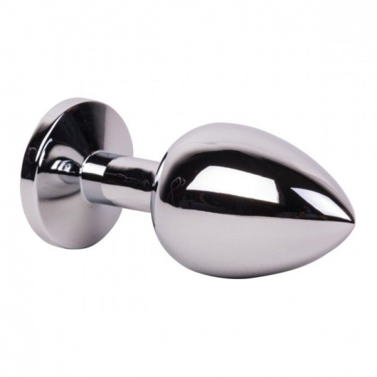 Большой стальной плаг с розовым кристаллом Pink Bubble Gum - 9,5 см. - Erotic Fantasy - купить с доставкой в Омске