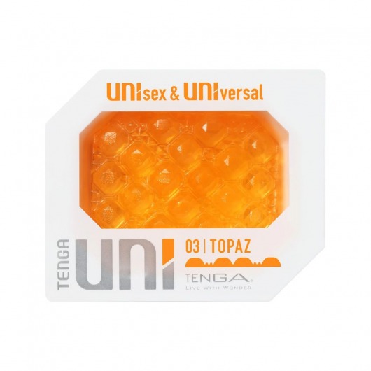 Оранжевый мастурбатор-стимулятор Tenga Uni Topaz - Tenga - в Омске купить с доставкой