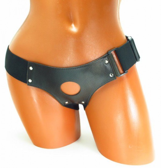 Трусики для страпона коричневого цвета - БДСМ Арсенал - купить с доставкой в Омске