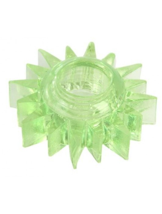 Зеленое эрекционное кольцо-солнце - Toyfa Basic - в Омске купить с доставкой