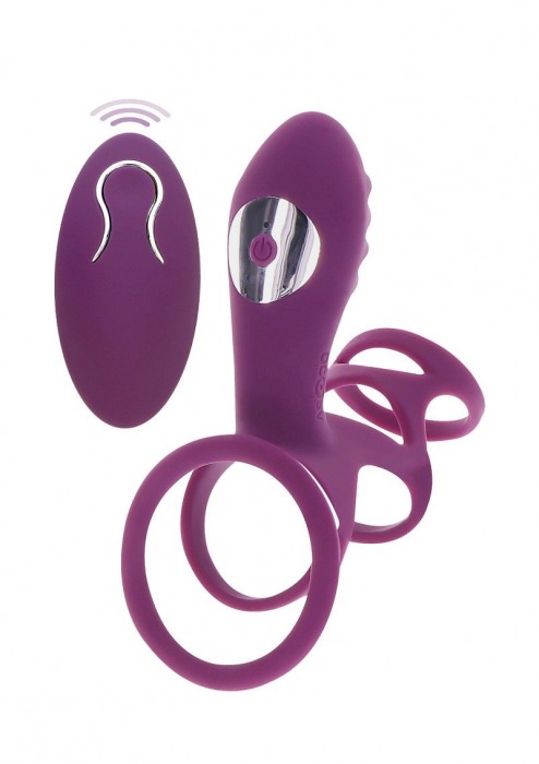 Фиолетовая эрекционная вибронасадка Halo Halo C-Ring Sleeve - Toy Joy - в Омске купить с доставкой