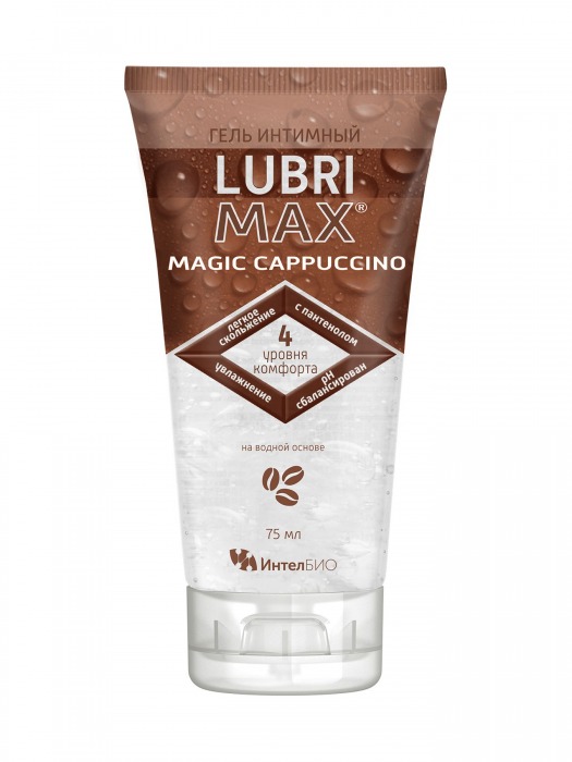 Интимный гель-смазка на водной основе Lubrimax Magic Cappuccino - 75 мл. - ИнтелБИО - купить с доставкой в Омске