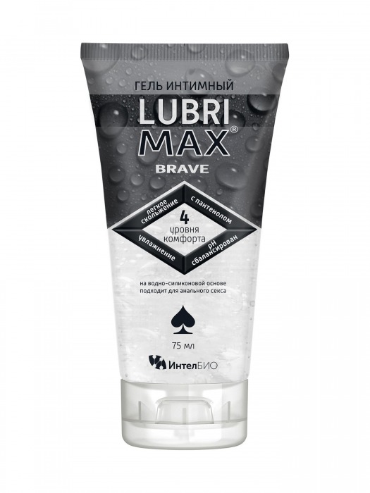 Водно-силиконовый интимный гель-смазка Lubrimax Brave - 75 мл. - ИнтелБИО - купить с доставкой в Омске