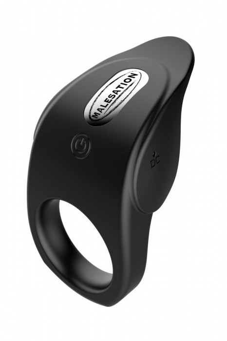 Черное эрекционное виброкольцо Vibro Lust Ring - MALESATION - в Омске купить с доставкой