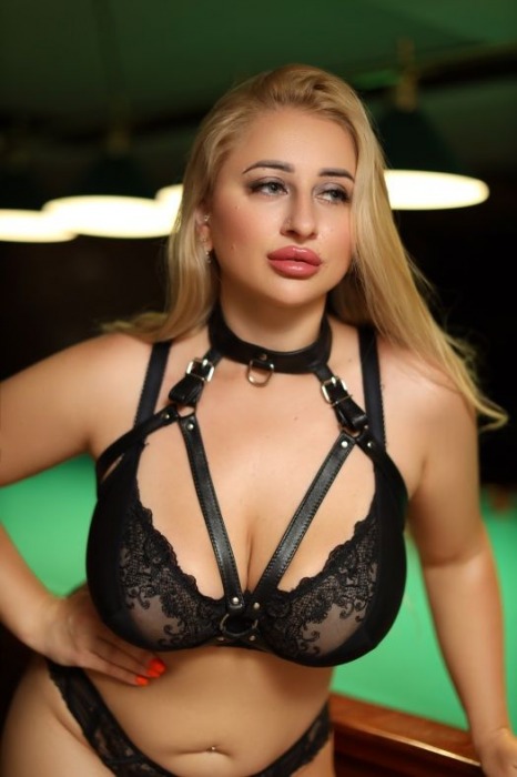 Черная кожаная сбруя с ошейником plus size из нежной кожи - БДСМ Арсенал - купить с доставкой в Омске