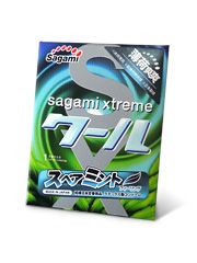Презерватив Sagami Xtreme Mint с ароматом мяты - 1 шт. - Sagami - купить с доставкой в Омске