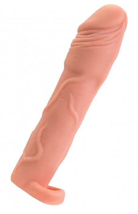 Телесная удлиняющая насадка с подхватом - 19 см. - ToyFa - в Омске купить с доставкой