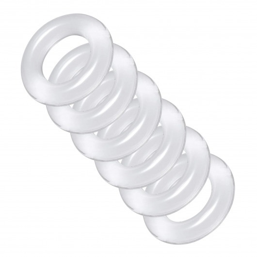 Комплект из 6 прозрачных эрекционных колец Ring Master Custom Ball Stretcher Kit - XR Brands - в Омске купить с доставкой