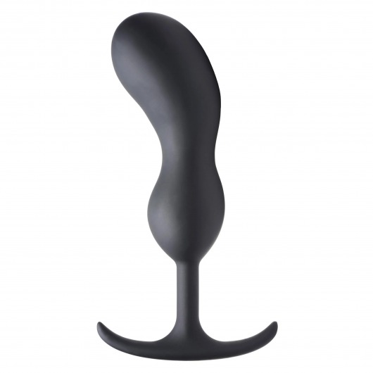 Черный массажер простаты с утяжелителями Premium Silicone Weighted Prostate Plug XL - 20,8 см. - XR Brands - в Омске купить с доставкой