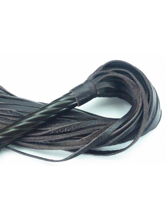 Длинная плеть с рукоятью цвета шоколада - 66 см. - БДСМ Арсенал - купить с доставкой в Омске