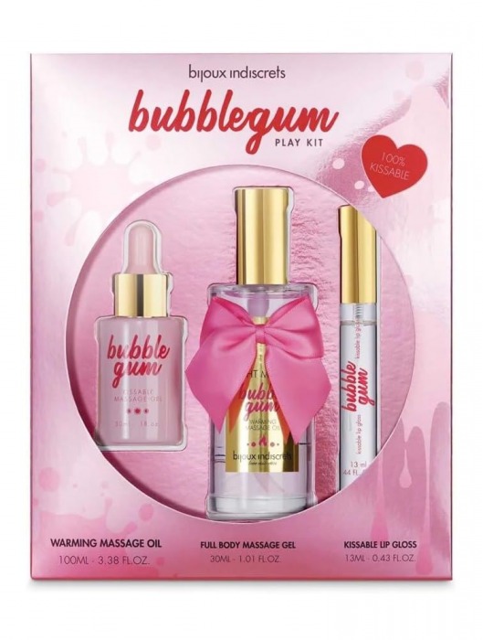 Набор средств для массажа и ласк Bubblegum Play Kit - Bijoux Indiscrets - купить с доставкой в Омске