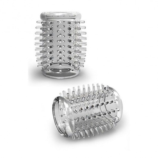 Прозрачная насадка с шипами STAY HARD COCK SLEEVE 01 CLEAR - Blush Novelties - в Омске купить с доставкой