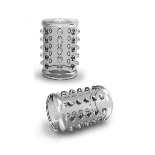 Прозрачная насадка на пенис с шишечками STAY HARD COCK SLEEVE 02 CLEAR - Blush Novelties - в Омске купить с доставкой