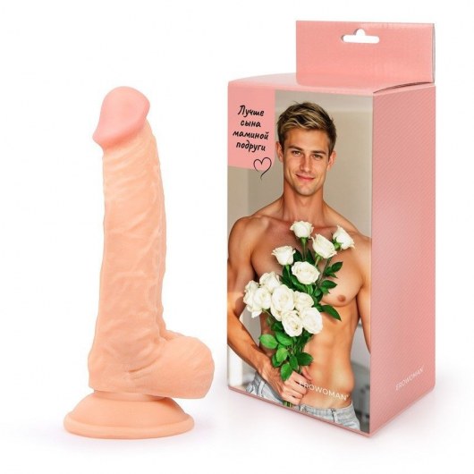 Телесный фаллоимитатор в подарочной упаковке - Erowoman-Eroman