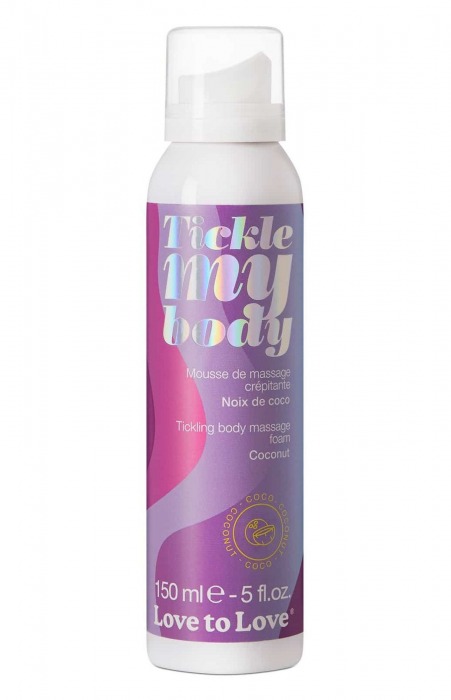 Массажная хрустящая пенка Tickle My Body Coconut с ароматом кокоса - 150 мл. - Love to Love - купить с доставкой в Омске