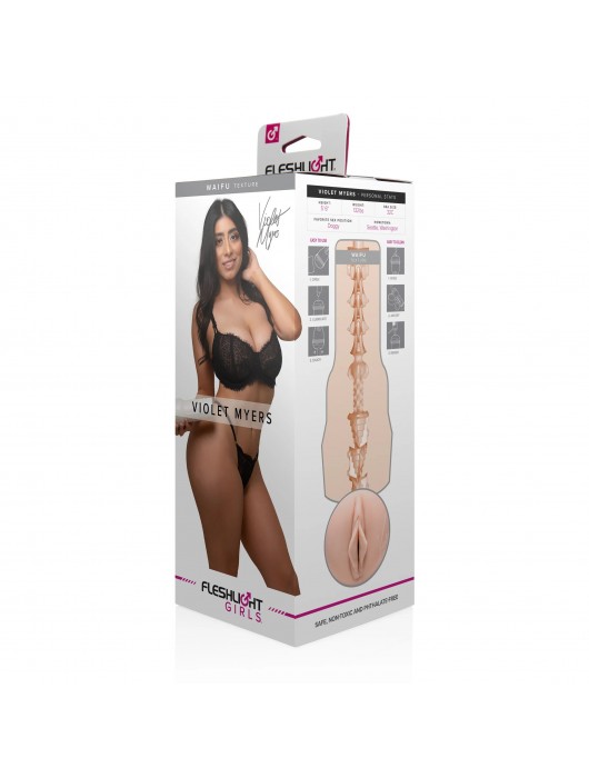 Мастурбатор-вагина Fleshlight Girls - Violet Myers Waifu - Fleshlight - в Омске купить с доставкой