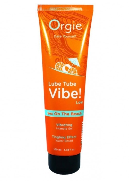 Гель с эффектом вибрации Lube Tube Vibe Low Sex On The Beach - 100 мл. - ORGIE - купить с доставкой в Омске