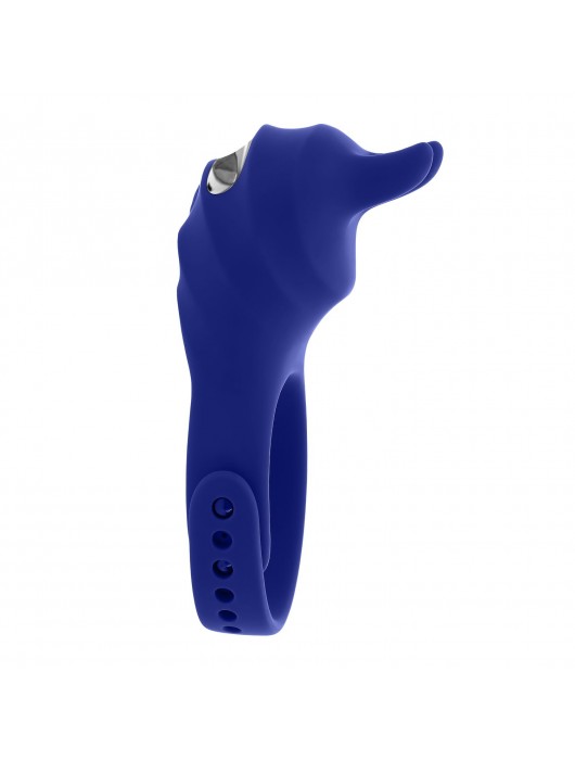 Синее эрекционное виброкольцо с клиторальной подушечкой и пультом ДУ Adjustable Fun Ring - Zero Tolerance - в Омске купить с доставкой