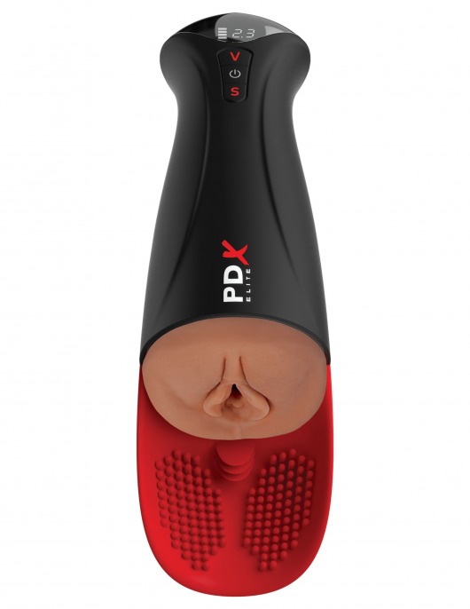Мастурбатор-вагина в колбе с вибрацией Fuck-O-Matic Pro XL - Pipedream - в Омске купить с доставкой