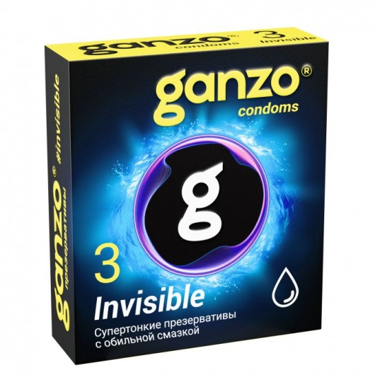 Супертонкие презервативы Ganzo Invisible - 3 шт. - Ganzo - купить с доставкой в Омске