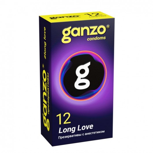 Презервативы с анестетиком для продления удовольствия Ganzo Long Love - 12 шт. - Ganzo - купить с доставкой в Омске