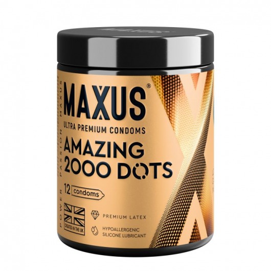 Точечные презервативы MAXUS 2000 Amazing Dots с железным кейсом - 12 шт. - Maxus - купить с доставкой в Омске