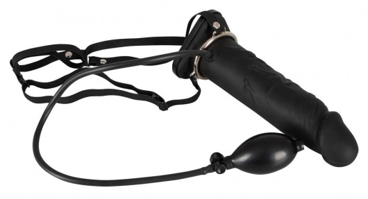 Полый страпон с эффектом увеличения Inflatable Strap-On - 18,5 см. - Orion - купить с доставкой в Омске