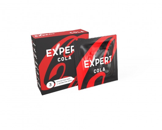 Презервативы с ароматом колы Expert Cola - 3 шт. - Expert - купить с доставкой в Омске