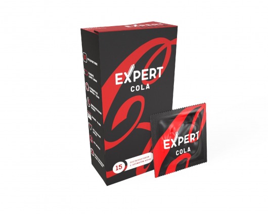 Презервативы с ароматом колы Expert Cola - 15 шт. - Expert - купить с доставкой в Омске