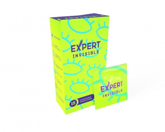 Ультратонкие презервативы Expert Invisible - 15 шт. - Expert - купить с доставкой в Омске