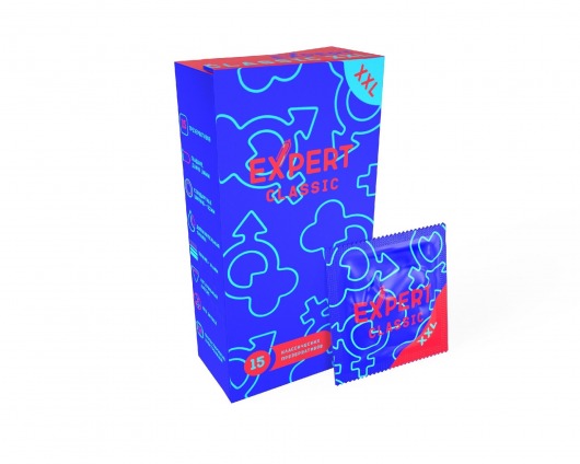 Презервативы увеличенного размера Expert Classic XXL - 15 шт. - Expert - купить с доставкой в Омске